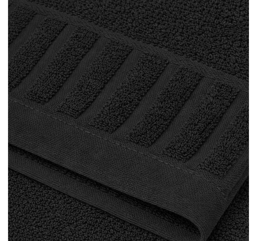 Casa Colori Seiftuch Uni Schwarz Frottier 30x30cm - Bild 4