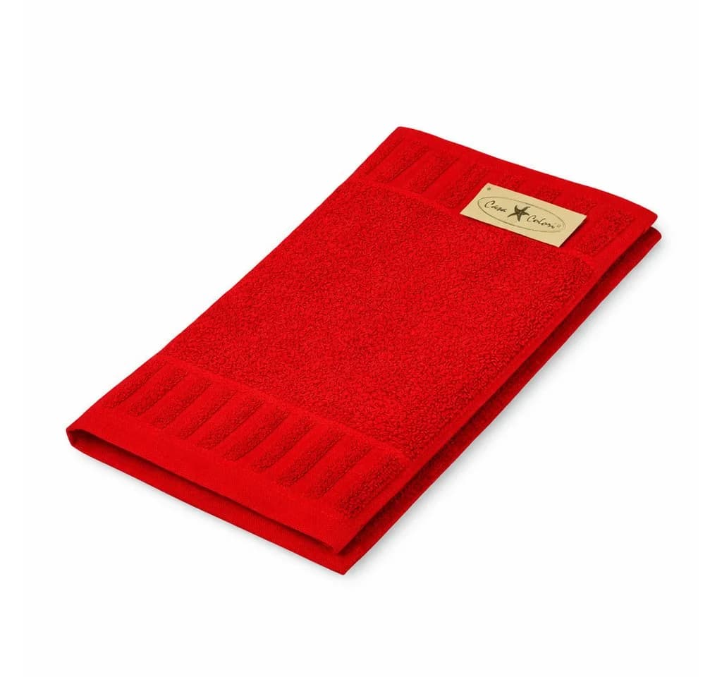 Casa Colori Seiftuch Uni Rot Frottier 100% Baumwolle - Bild 2