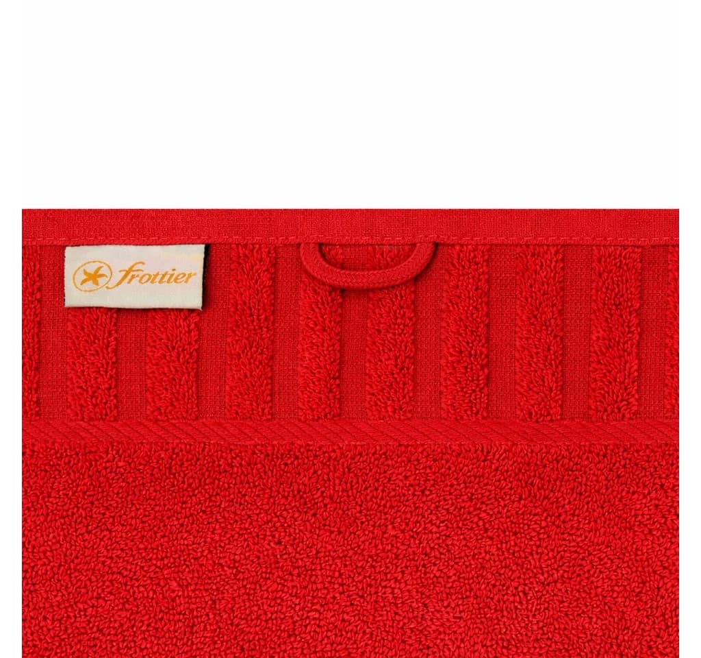 Casa Colori Seiftuch Uni Rot Frottier 100% Baumwolle - Bild 3