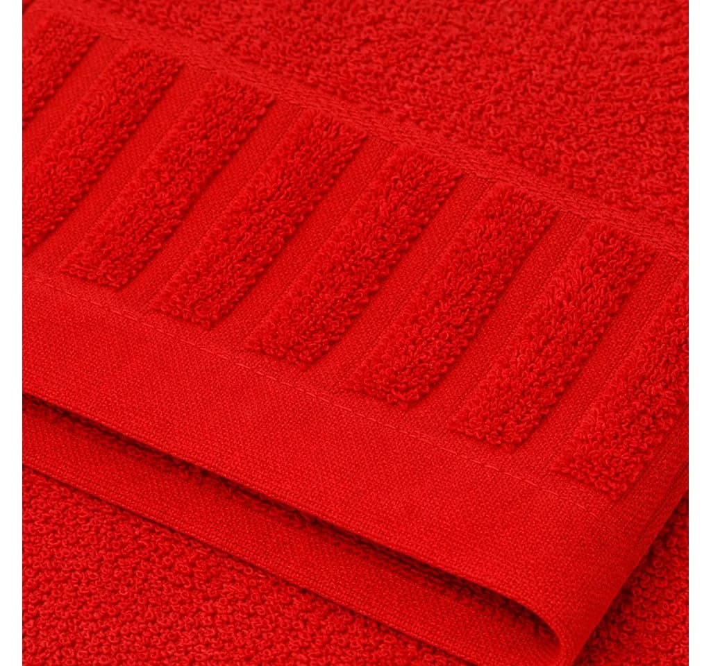 Casa Colori Seiftuch Uni Rot Frottier 100% Baumwolle - Bild 4