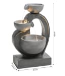 Dehner Gartenbrunnen Heart mit LED, solarfähig, Polyresin Bild 4