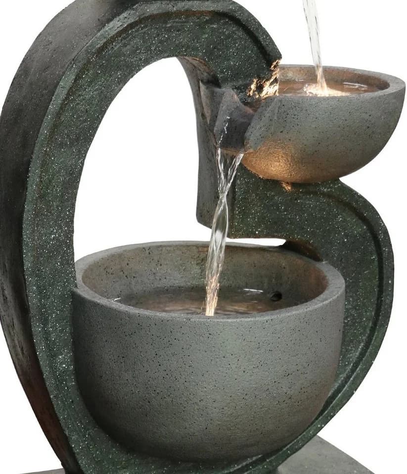 Dehner Gartenbrunnen Heart mit LED, solarfähig, Polyresin - Bild 5