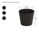 Dehner Übertopf Basic Blumentopf rund Keramik glasiert grau Bild 1