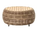 Dehner Gartenlounge-Set Lounge Tisch Tulum Beistelltisch Kunststoffgeflecht Aluminium Teakholz Bild 2