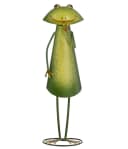 Dehner Gartenfigur Frosch Handbemalt Grün/Gelb Metall Bild 2