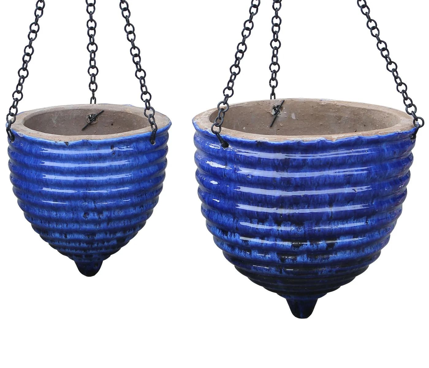 Dehner Blumenampel Hängeampel Keramik Blau