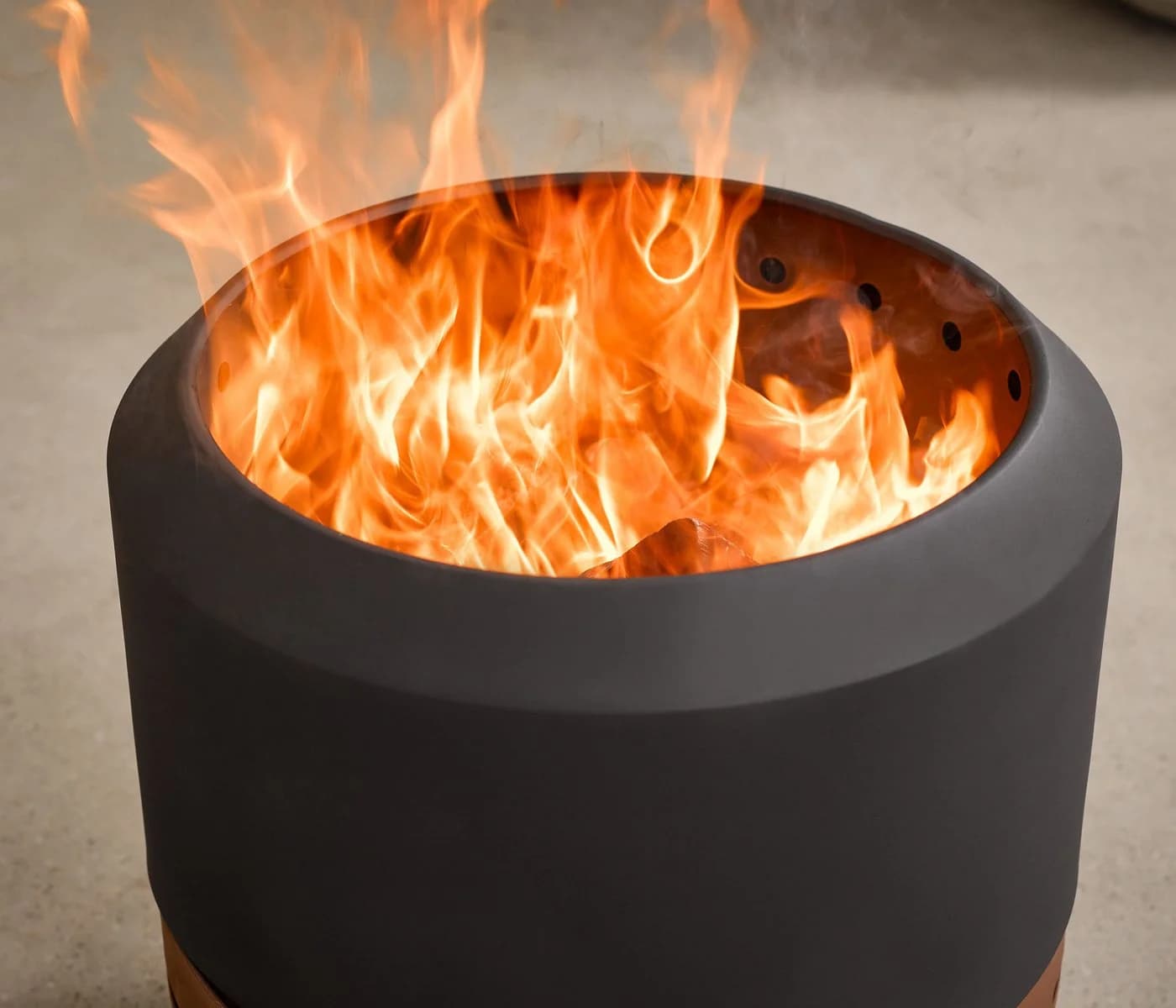 Dehner Feuerschale Aurus Ø 45-60 cm Eisen Schwarz Modern