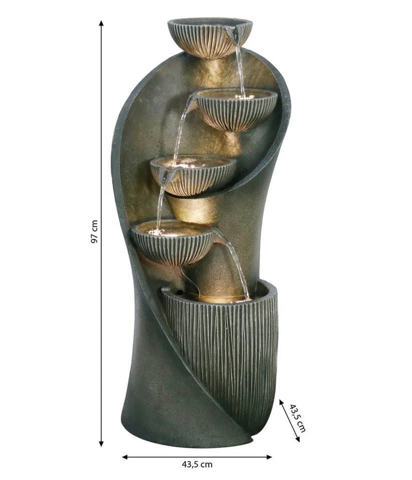 Dehner Gartenbrunnen Atlas Grau mit LED-Beleuchtung - Bild 4
