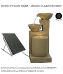 Dehner Gartenbrunnen Samson mit LED-Beleuchtung Polyresin Braun Bild 1