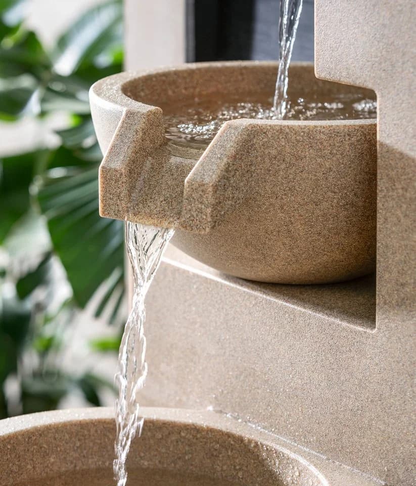 Dehner Gartenbrunnen Samson mit LED-Beleuchtung Polyresin Braun - Bild 5