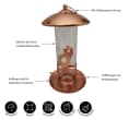 Dehner Vogelhaus Natura Wildvogel-Futtersäule Manon Kupfer Bild 1