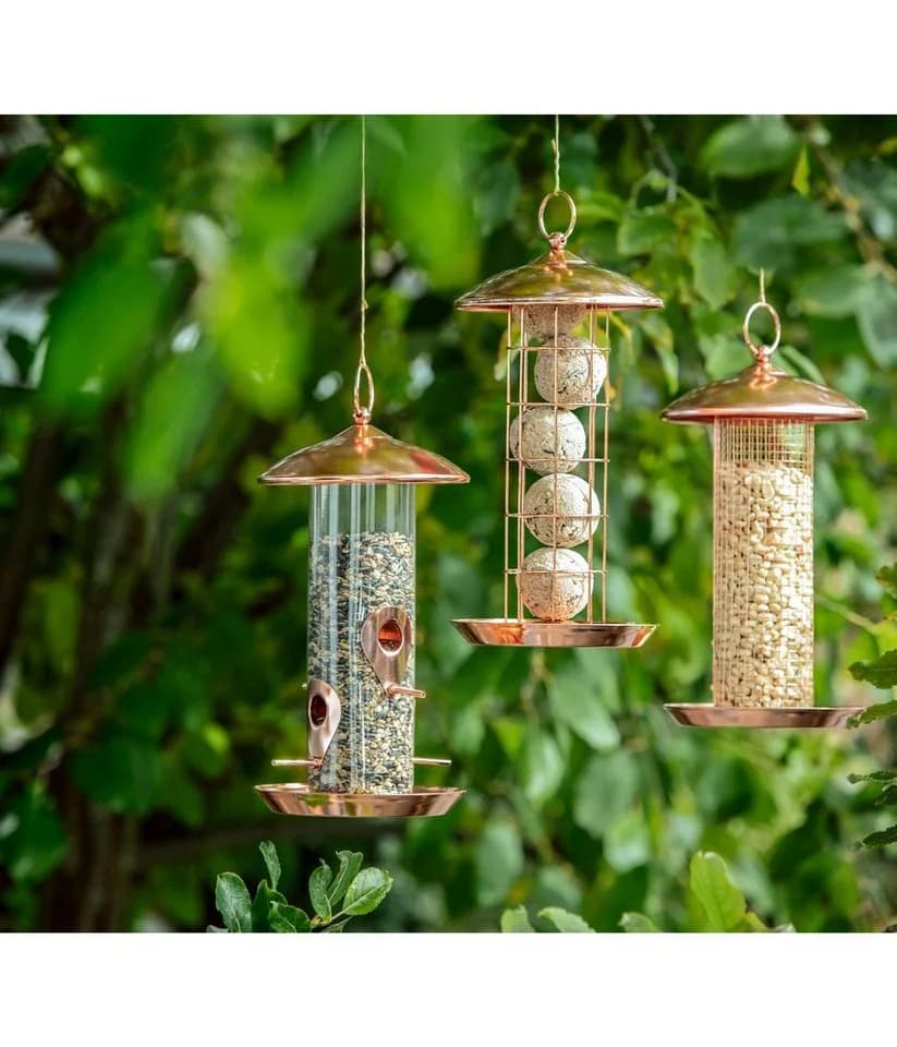 Dehner Vogelhaus Natura Wildvogel-Futtersäule Manon Kupfer - Bild 4