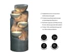 Dehner Gartenbrunnen Salo LED Kunststein Bild 3