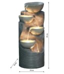 Dehner Gartenbrunnen Salo LED Kunststein Bild 4