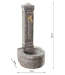 Dehner Gartenbrunnen Berlin Granit Grau mit Wasserhahn Bild 3
