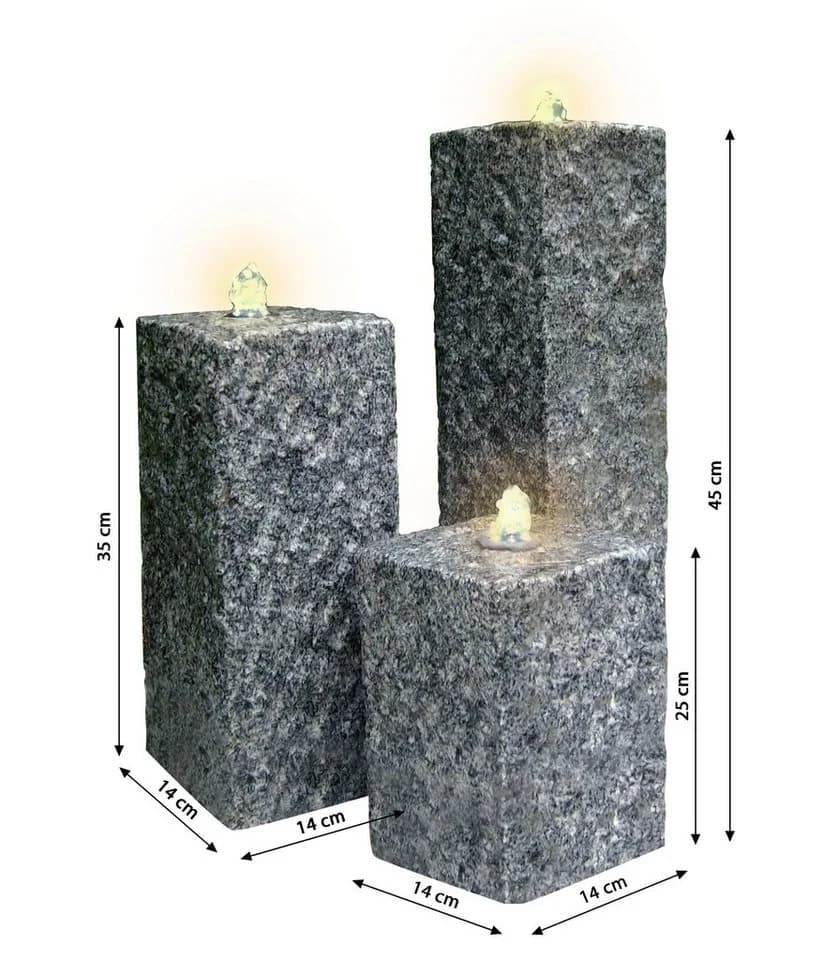 Dehner Gartenbrunnen Nizza mit LED Granit - Bild 5