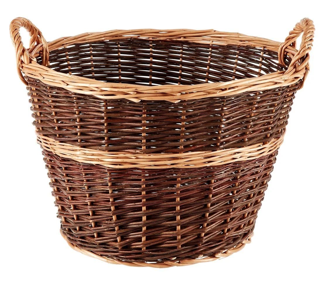 Dehner Weidenkorb Gartenkorb rund Braun/Beige Kaminkorb - Bild 2