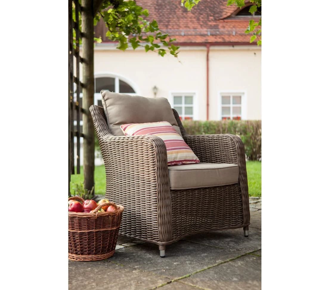 Dehner Weidenkorb Gartenkorb rund Braun/Beige Kaminkorb - Bild 4