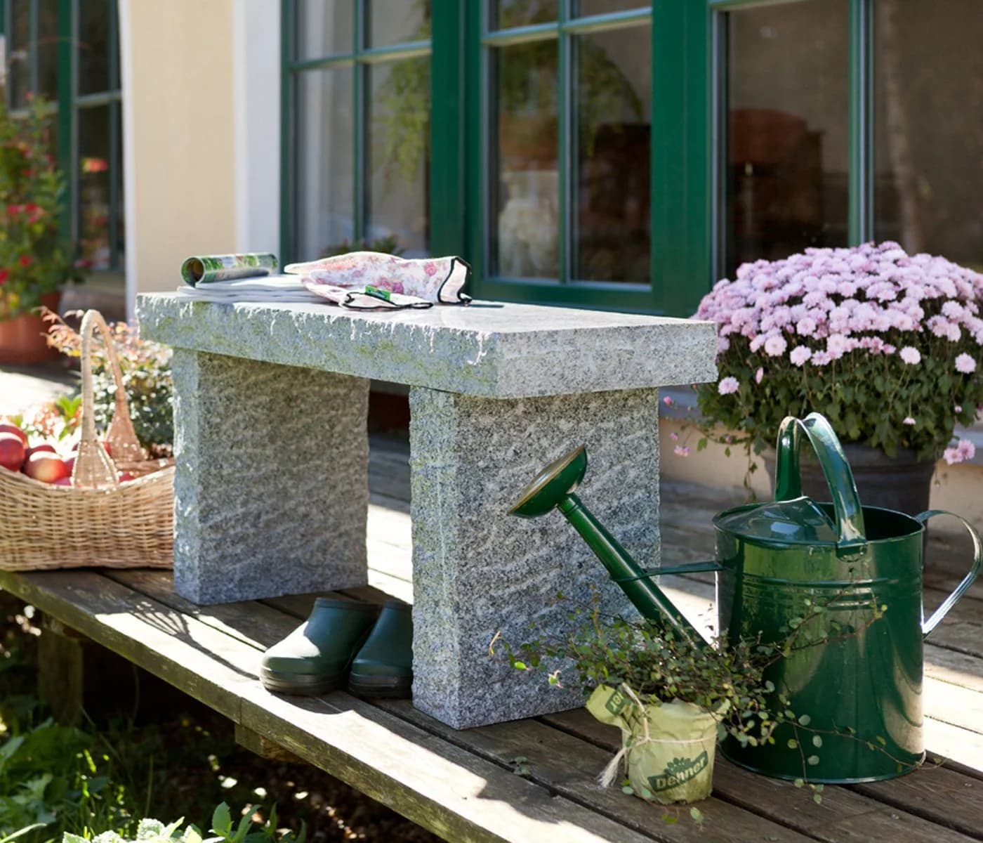 Dehner Gartenbank 2-Sitzer Granit Grau - Bild 5
