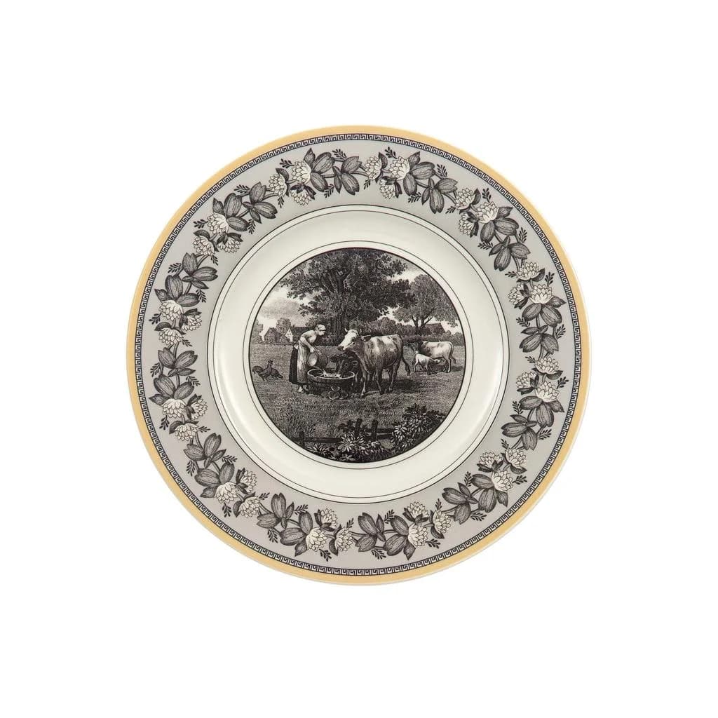 Villeroy & Boch Frühstücksteller Audun Ferme Ø 21,6 cm Weiß/Grau/Gelb