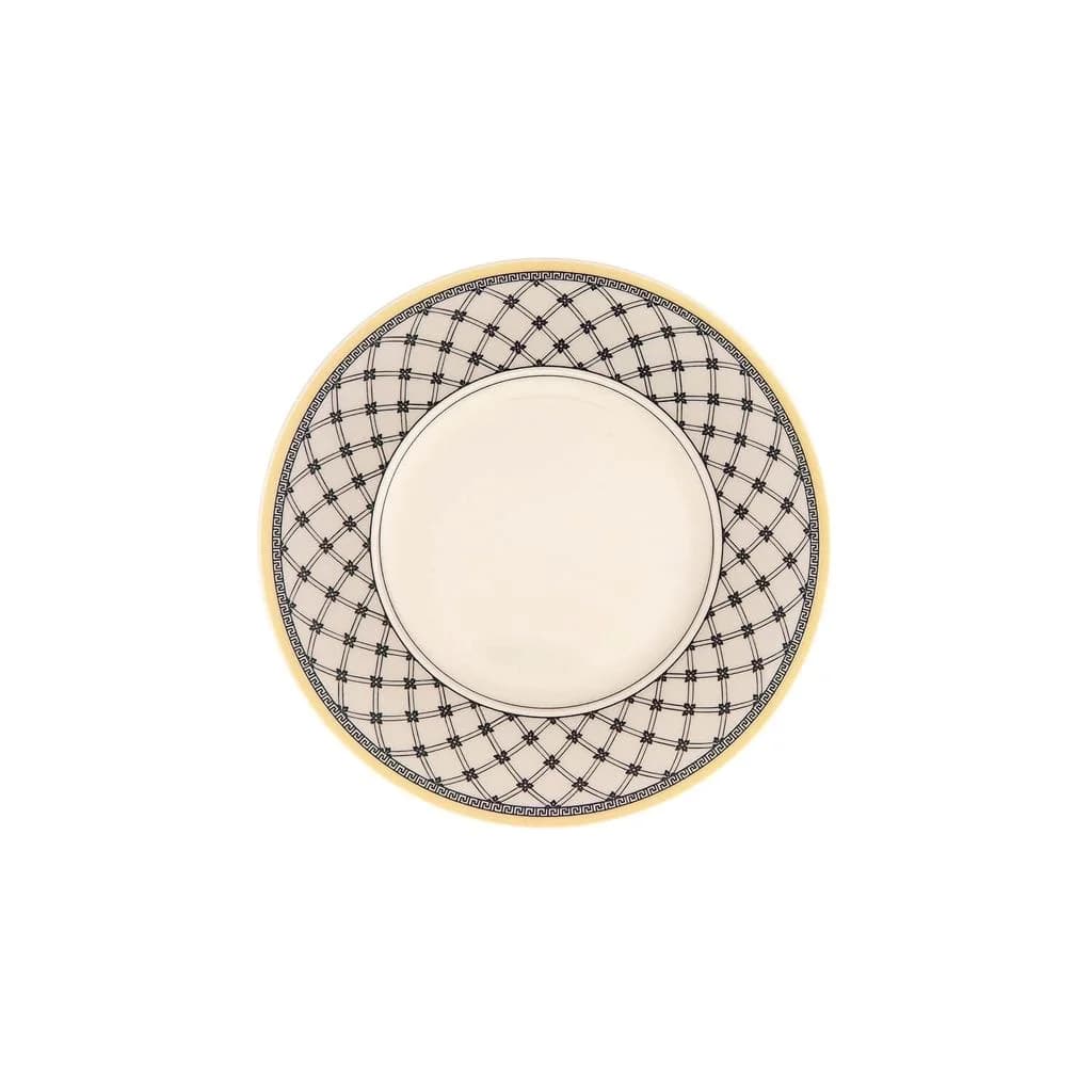 Villeroy & Boch Brotteller Audun Promenade 16 cm Weiß-Grau-Gelb