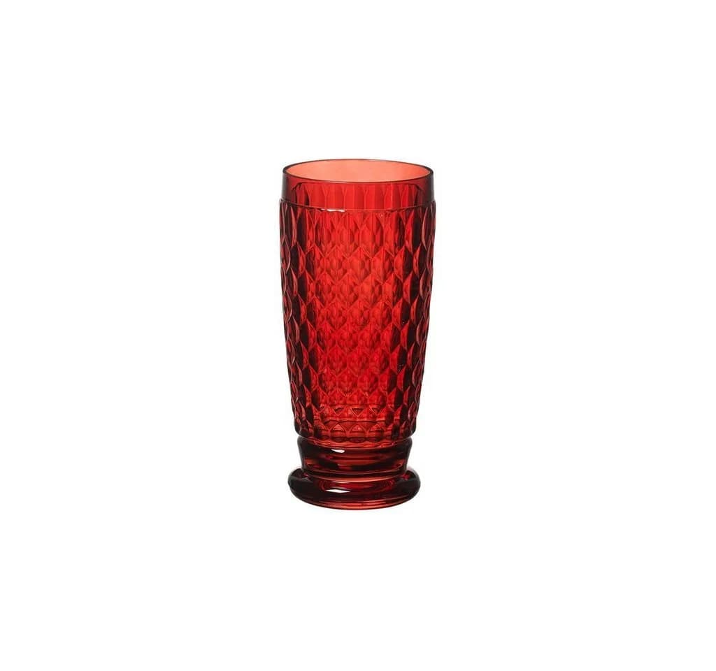 Villeroy & Boch Boston Longdrink red Kristallglas Rautenmuster - Bild 2