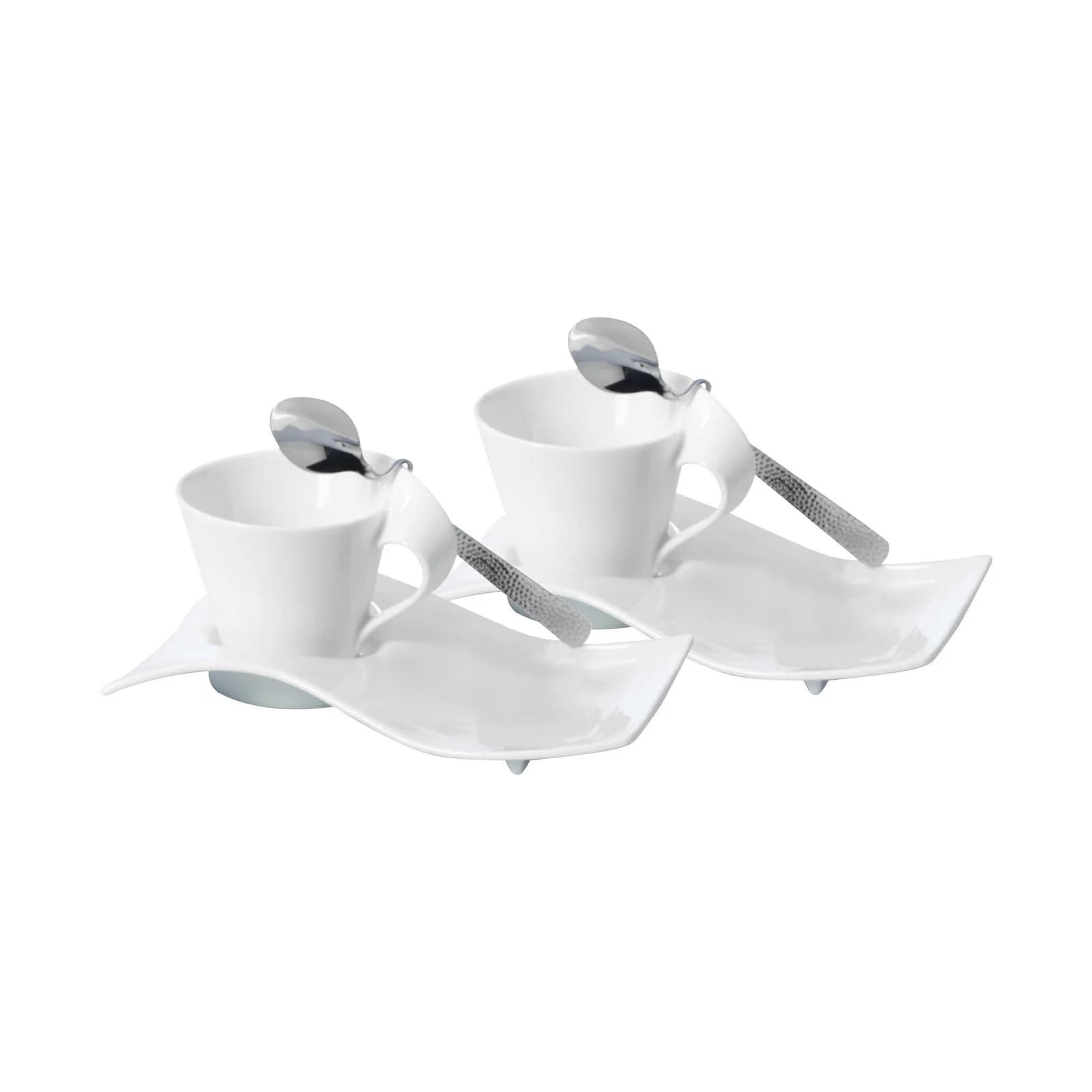 Villeroy & Boch Kaffee-Set NewWave Caffè 6-tlg. Weiß Premium Porzellan