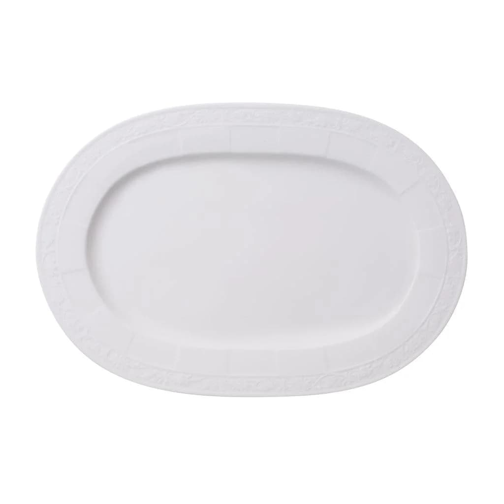 Villeroy & Boch White Pearl Servierplatte 35 x 24 cm Weiß