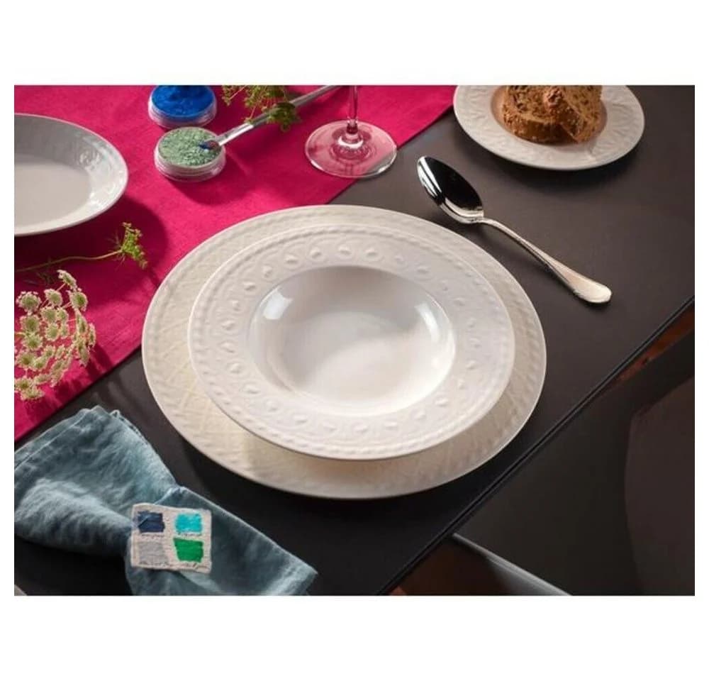 Villeroy & Boch Suppenteller Cellini 24 cm Weiß Premium Porcelain