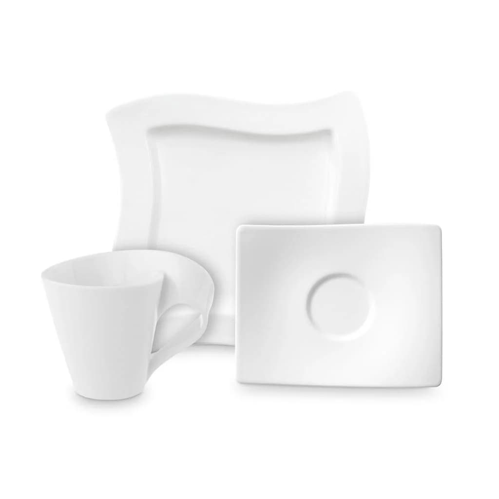 Villeroy & Boch Kaffee-Set NewWave 12-tlg. Weiß Porzellan