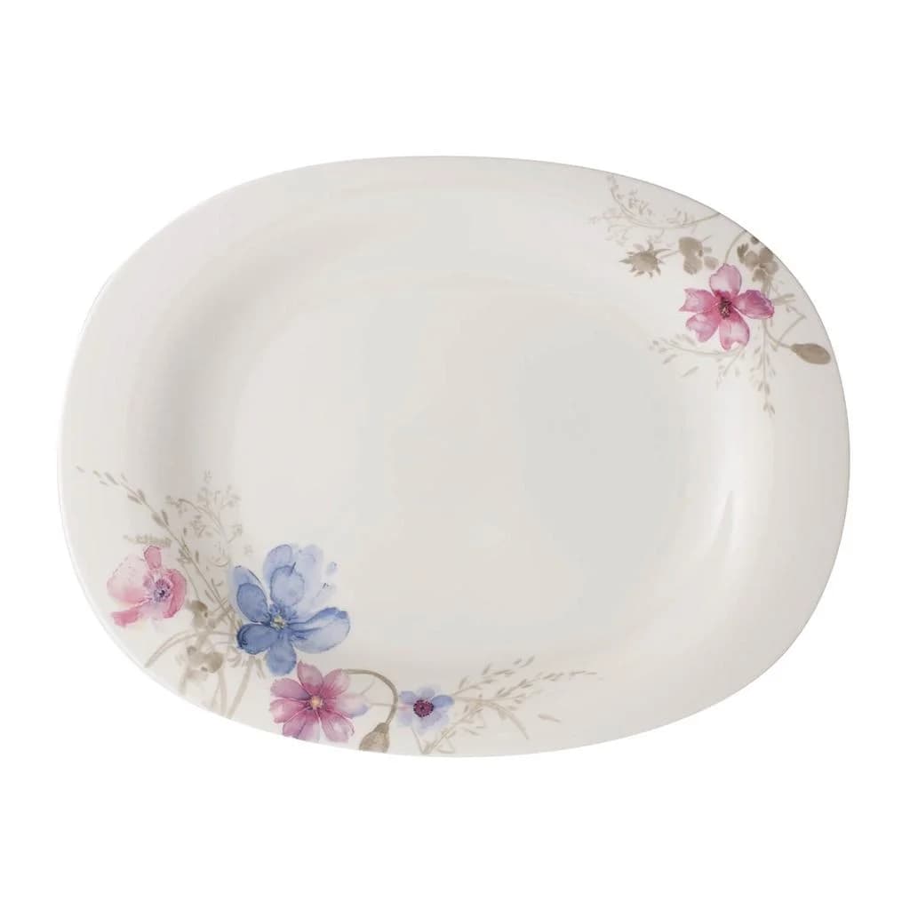 Villeroy & Boch Servierplatte Mariefleur Gris Basic 34 x 26 cm Bunt Porzellan