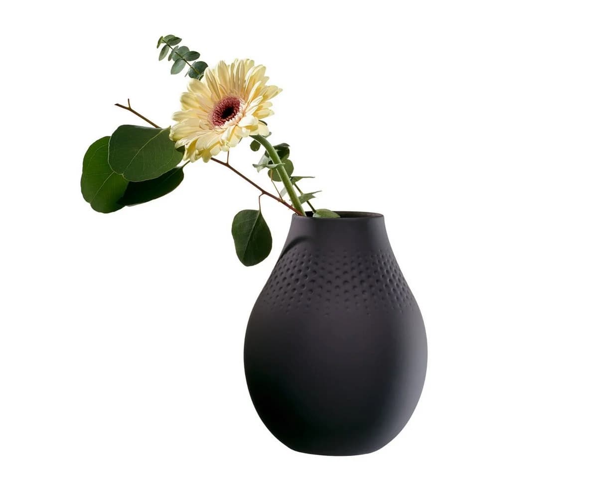 Villeroy & Boch Dekovase Collier Perle 20 cm Schwarz
