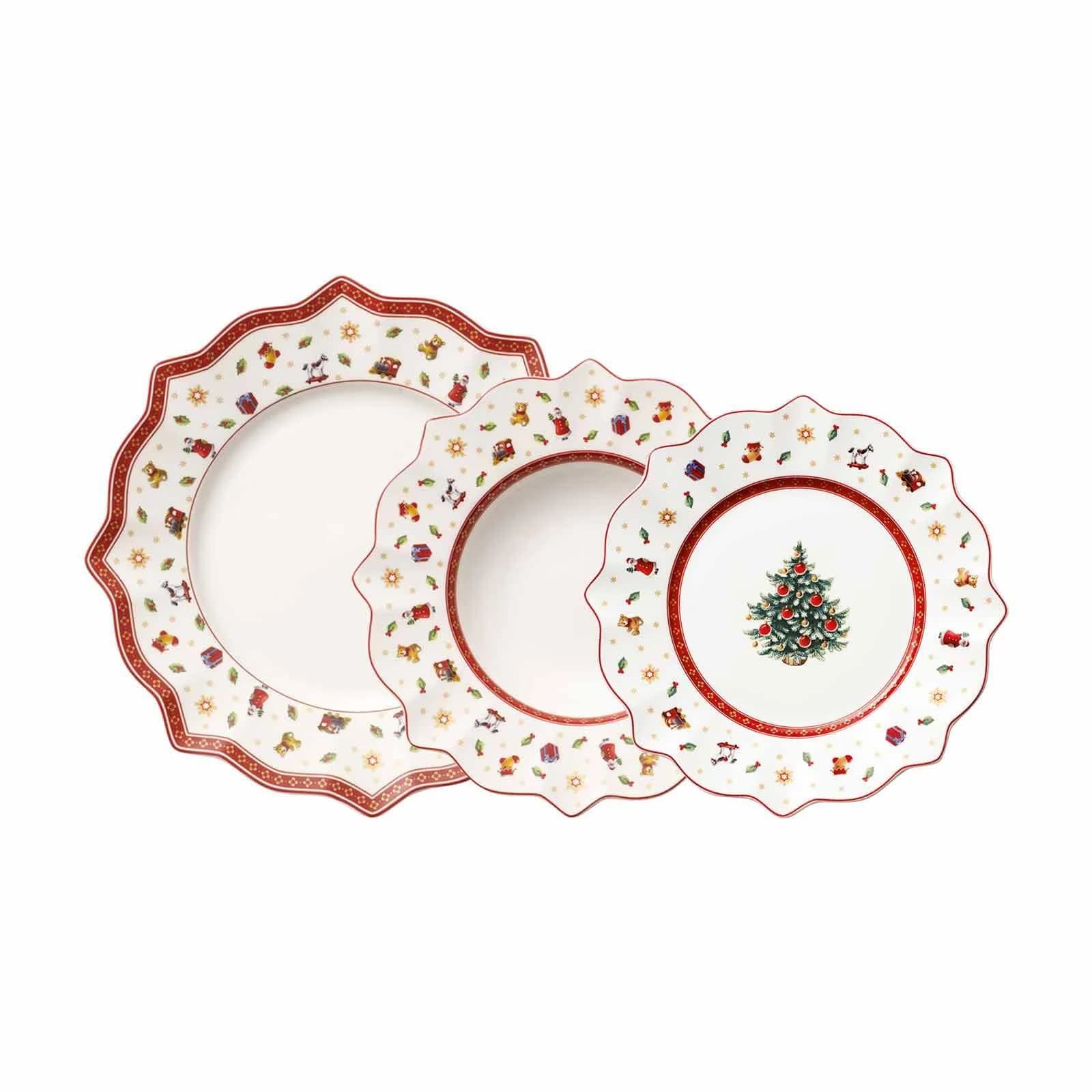 Geschirr-Set Villeroy & Boch Toy's Delight weiß-rot 12 tlg.