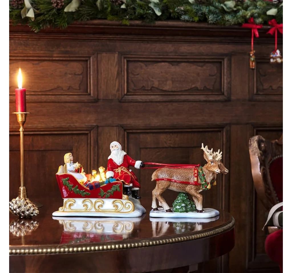 Villeroy & Boch Weihnachtsfigur Schlitten Nostalgie Christmas Toys Bunt
