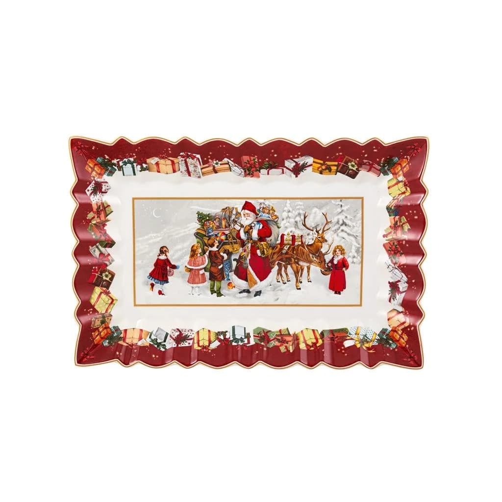 Villeroy & Boch Kuchenplatte "Santa und Kinder" Toy's Fantasy 36 x 23 cm