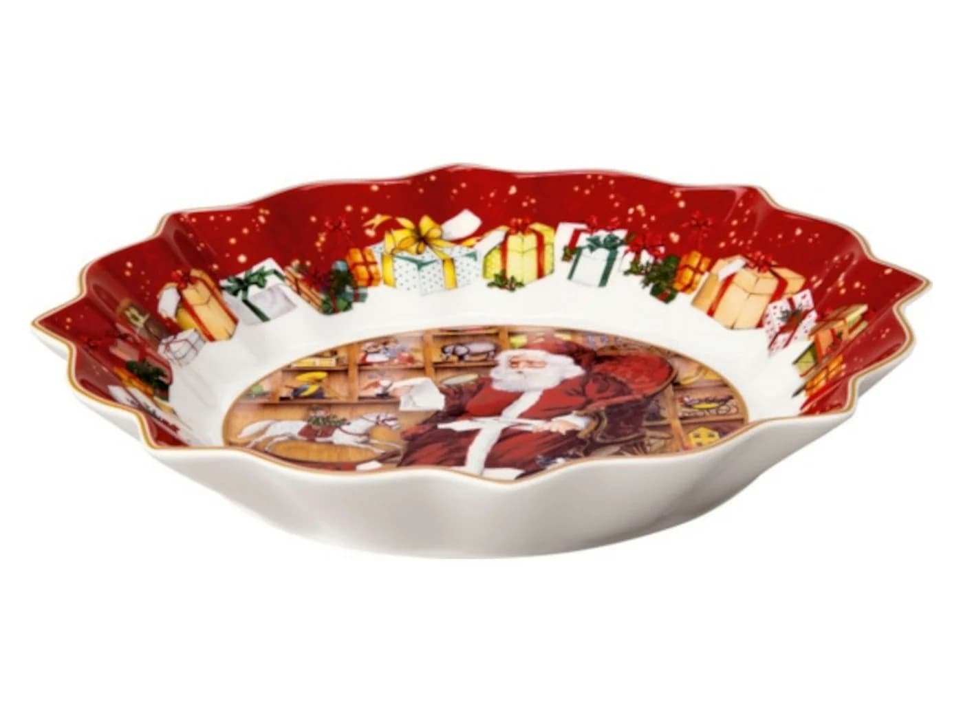 Villeroy & Boch Toy's Fantasy Schale groß, Santa liest Wunschzettel