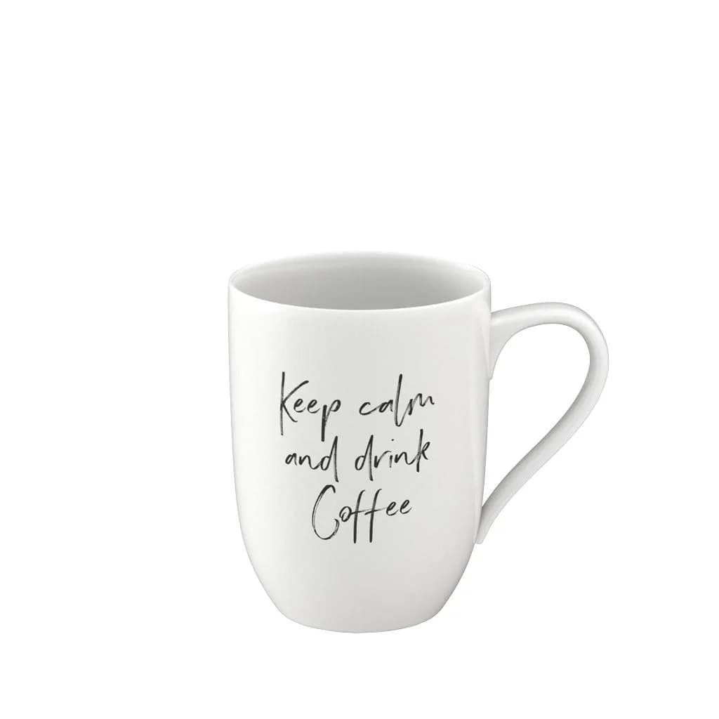 Villeroy & Boch Becher 'Keep Calm and Drink Coffee' 290 ml Weiß