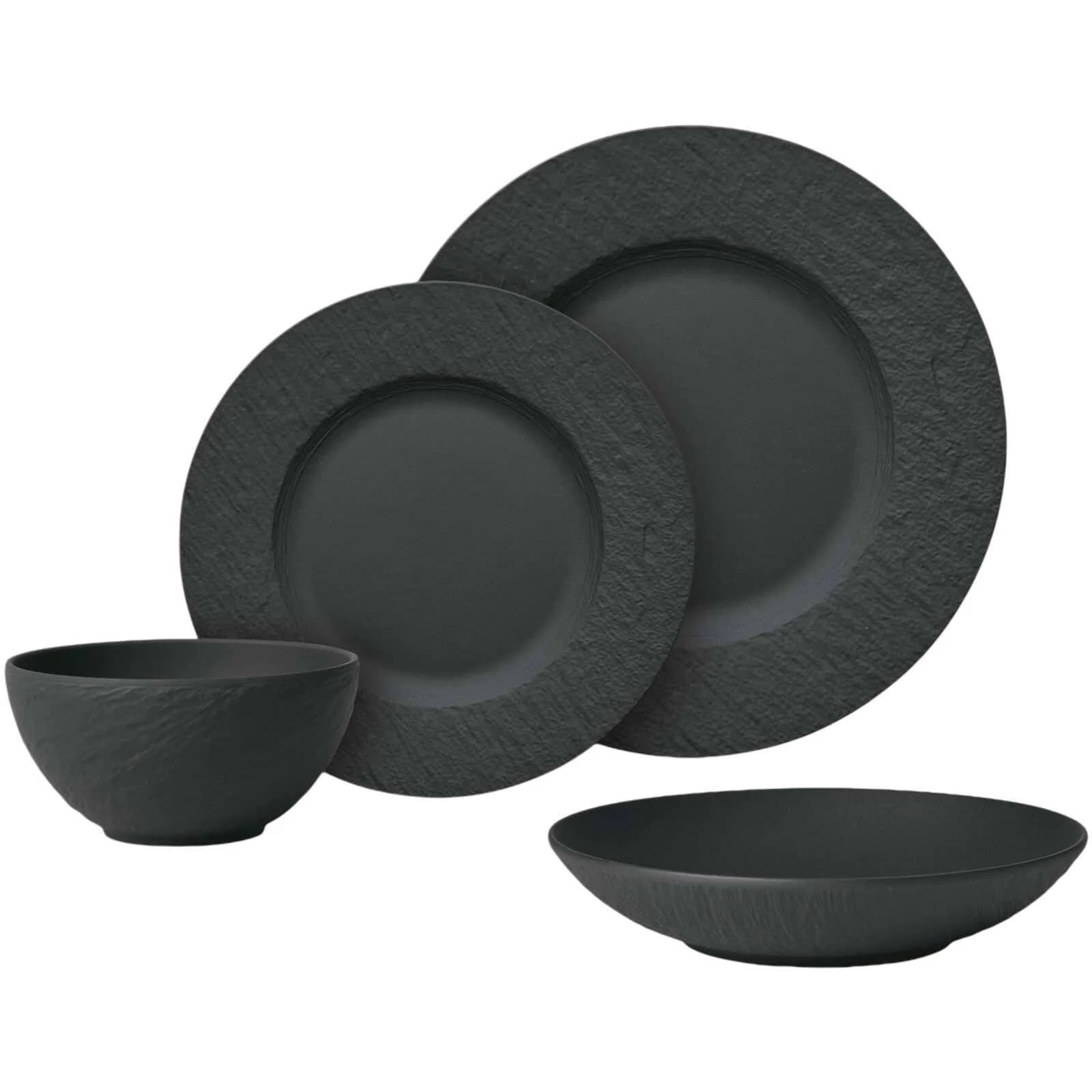 Villeroy & Boch Kombiservice Manufacture Rock Schwarz Keramik 16-teilig - Bild 2
