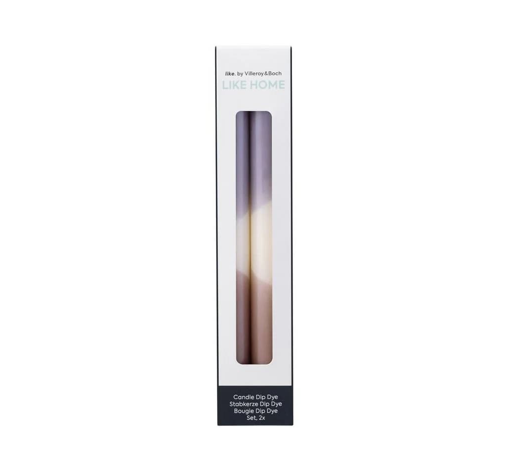 Villeroy & Boch Like Home Tafelkerze Dip Dye Lavender & Grape 2er-Set
