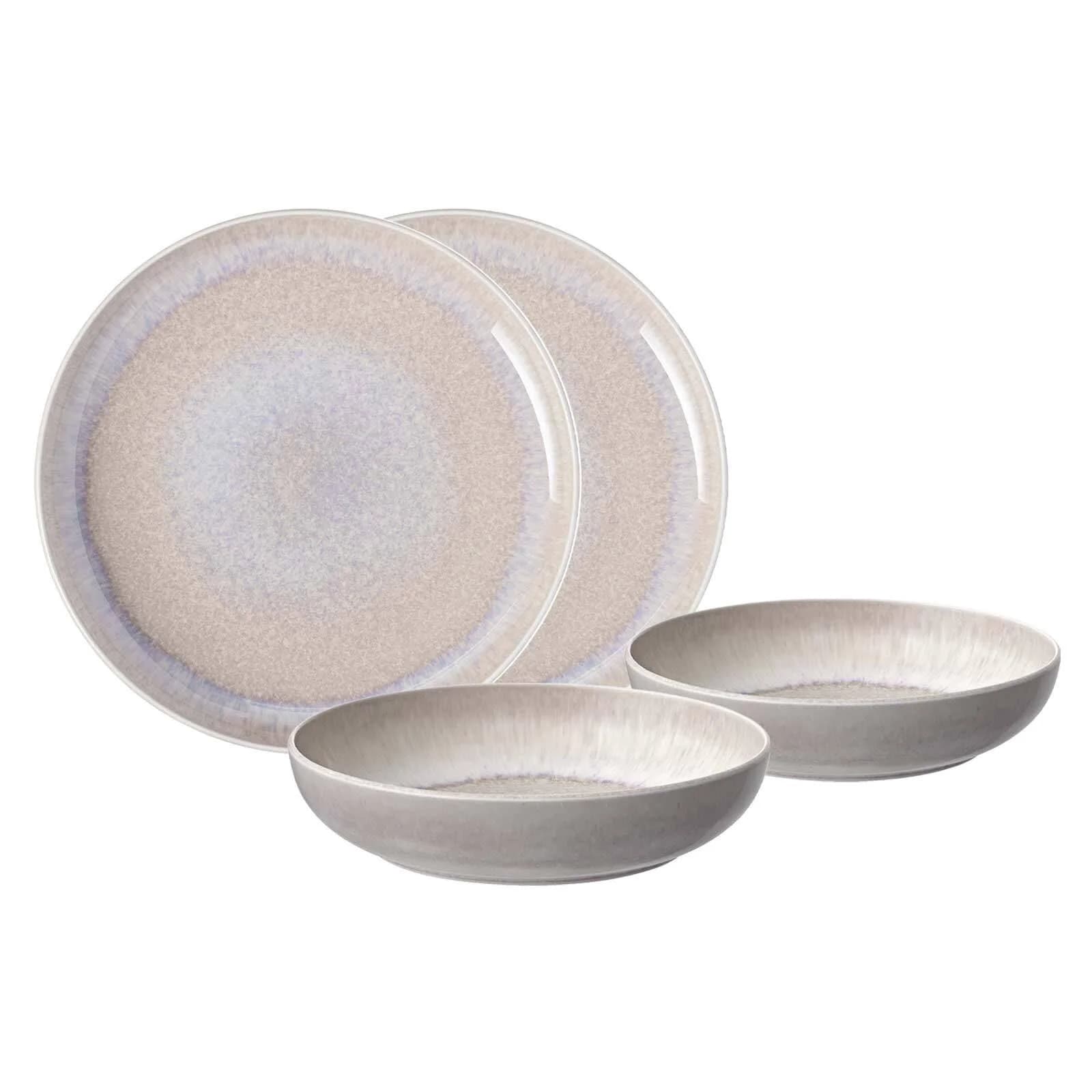 LIKE. BY VILLEROY & BOCH Geschirr-Set Perlemor Sand 4-tlg. Beige Porzellan - Bild 2