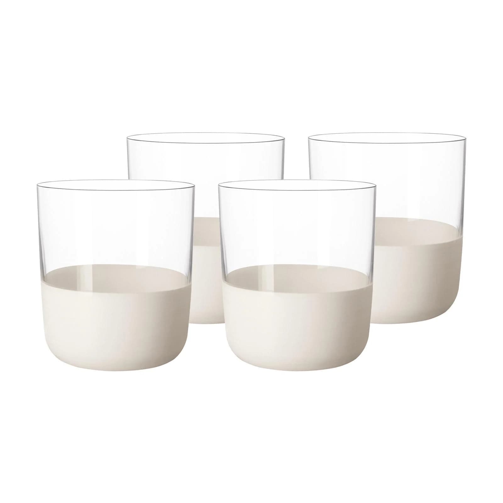 Villeroy & Boch Whiskybecher Manufacture Rock 250 ml 4er Set Weiß-Transparent