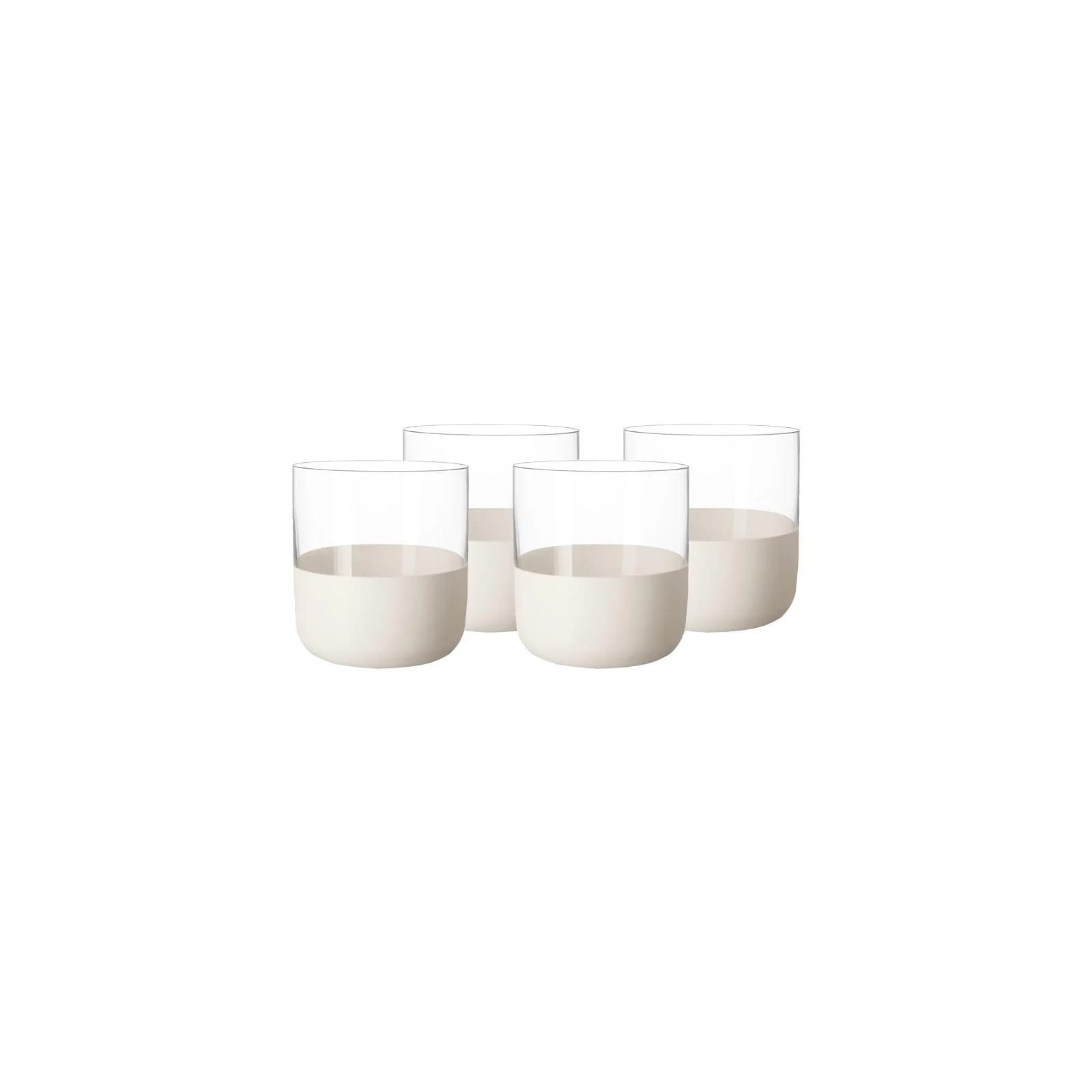 Villeroy & Boch Shotgläser Manufacture Rock 80 ml 4er Set Weiß-Transparent