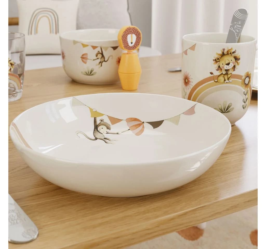Villeroy & Boch Kinderschale Roar like a Lion Beige/Orange Premium Porzellan