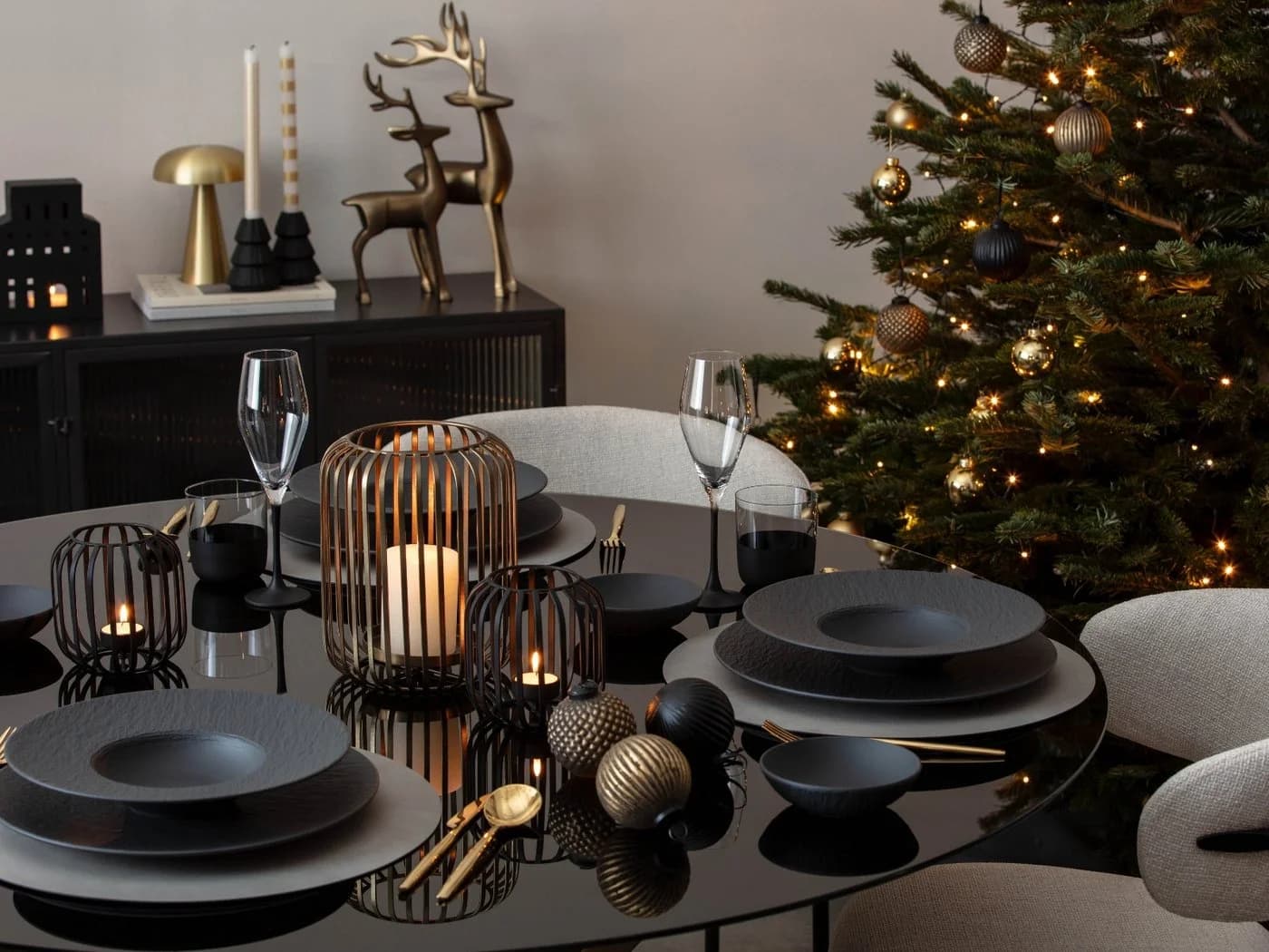 Villeroy & Boch Windlicht Christmas Chic Schwarz - Bild 5