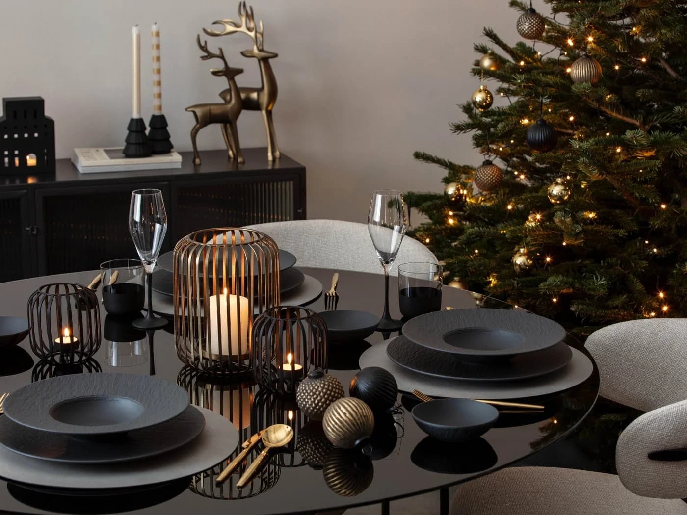 Villeroy & Boch Weihnachtsfigur Christmas Chic Hirsch Gold - Bild 3