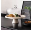Villeroy & Boch Manufacture Travertine Servierschale mit Fuß und Cloche Bild 1