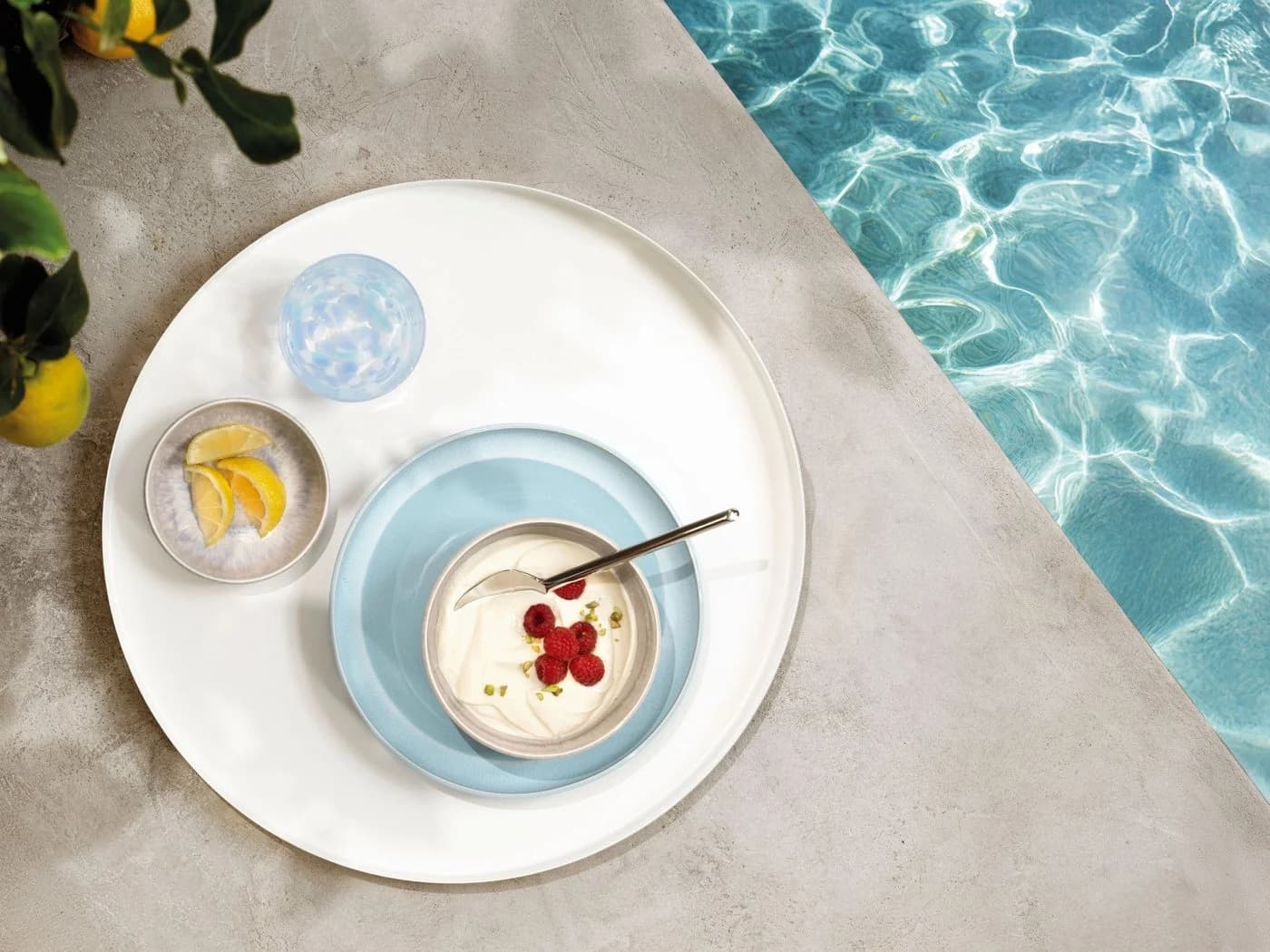 like. by Villeroy & Boch Frühstücksteller Perlemor Aqua 24cm Blau - Bild 3