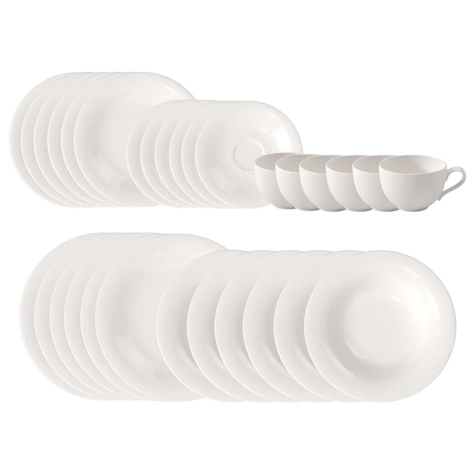 Villeroy & Boch like. Essential Teller-Set 30-teilig Weiß