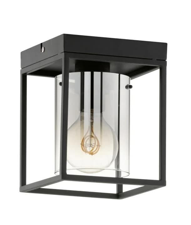 Fischer & Honsel Deckenleuchte SAMU Schwarz Glas
