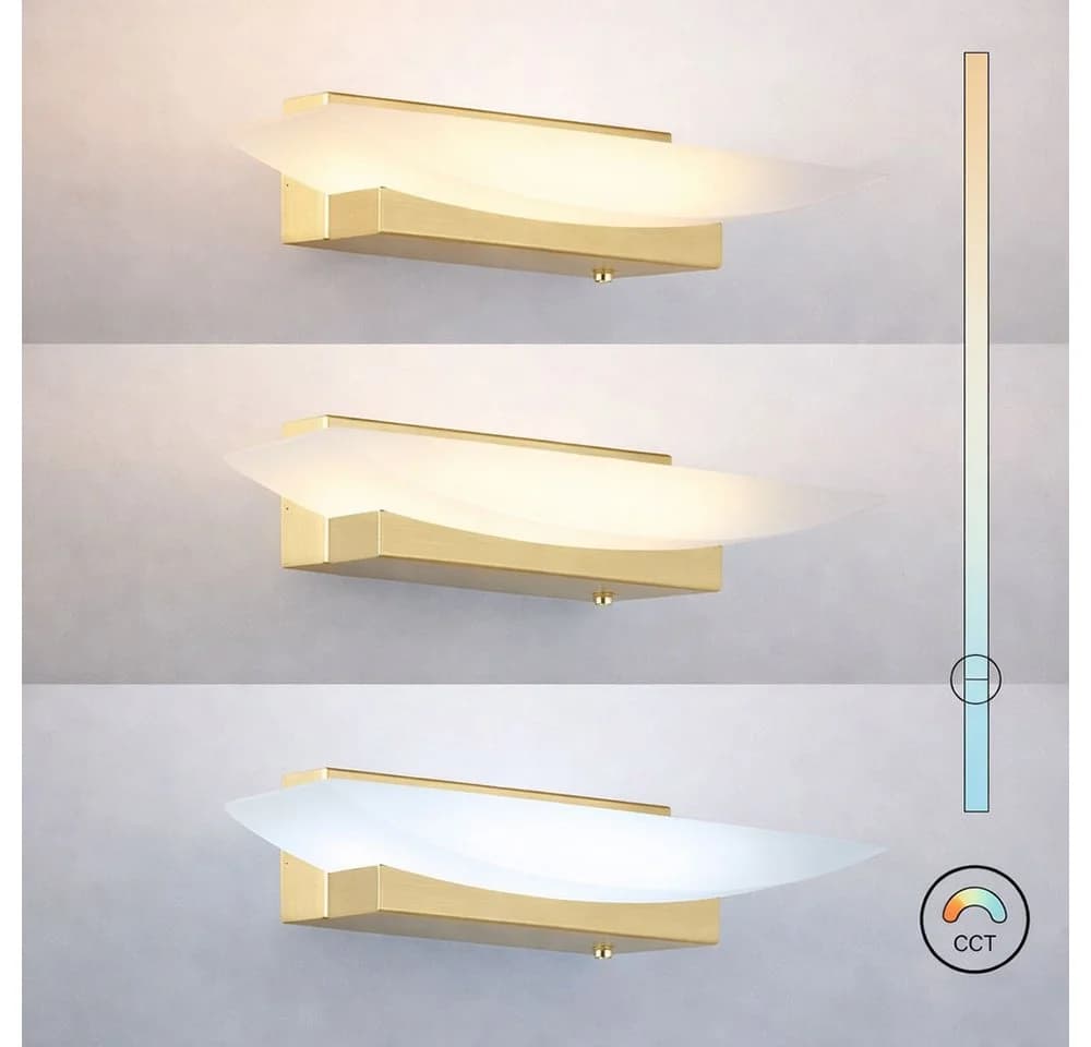 FISCHER & HONSEL LED Wandleuchte mit Touchdimmer und CCT-Funktion, Messing - Bild 5